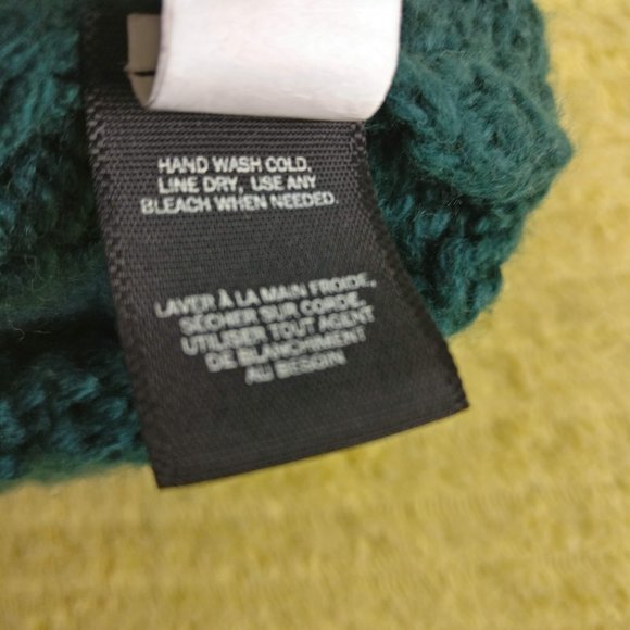 Green beanie, Alpaca Wool Winter Beanie, green hat, green torque - Picture 5 of 5